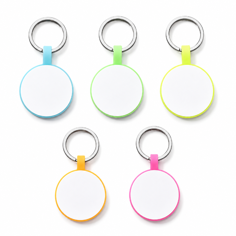 Personalized Glow-in-the-Dark Silicone Pet ID Tag – Round Custom Dog & Cat Name Tag