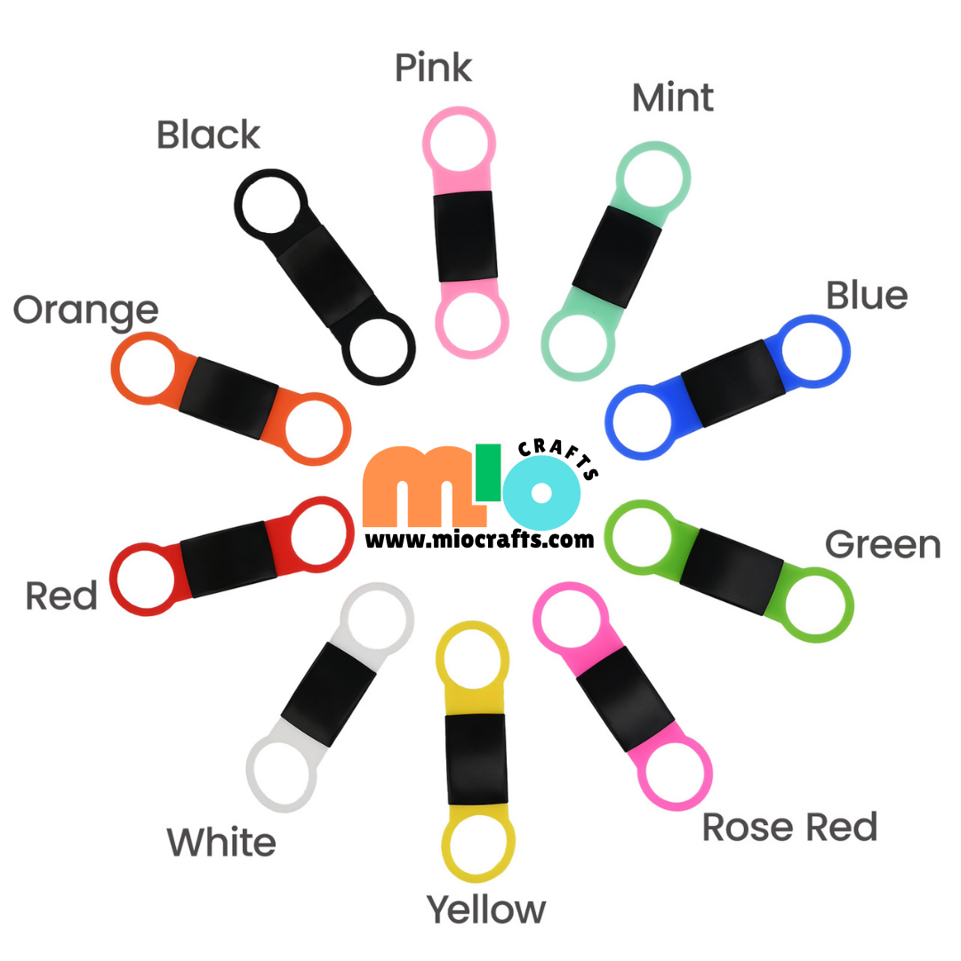 Personalized Slide-On Silicone & Metal Pet ID Tag BLK & SIL