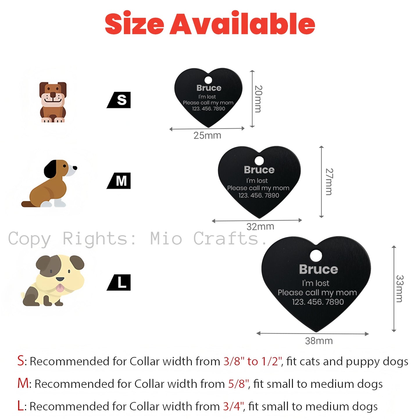 Engraved Pet ID, Pet Tags, Cat Tags, Dog Tags, Metal Tags, Premium Tags