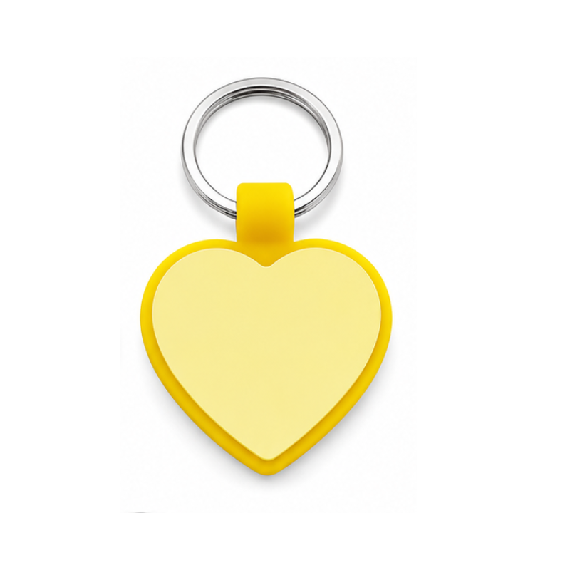 Personalized Round and Heart Silicone Pet Tag Engraved Dog Tag Cat Tag Silent Name Tag