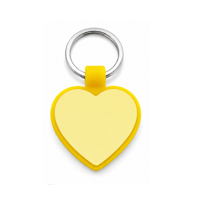 Personalized Round and Heart Silicone Pet Tag Engraved Dog Tag Cat Tag Silent Name Tag