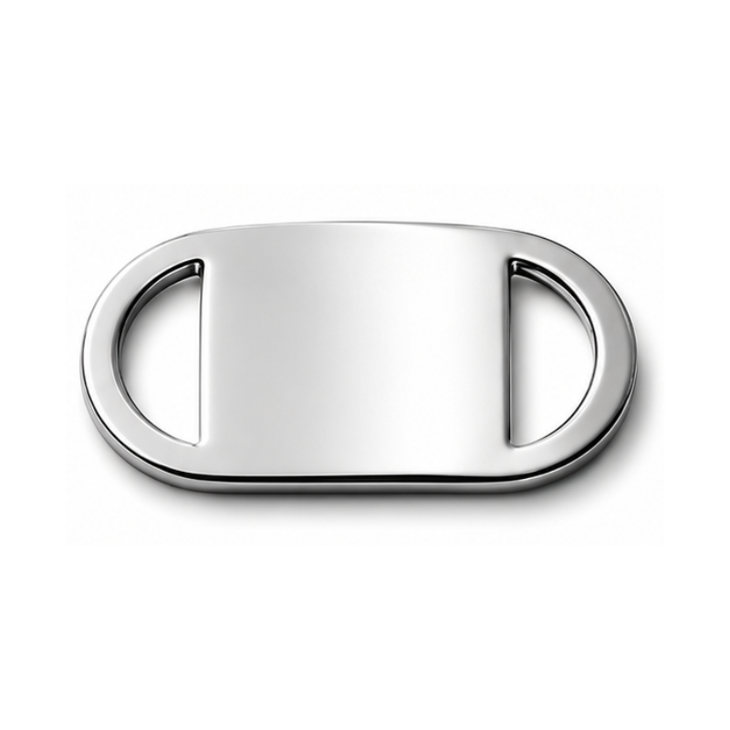 Personalized Slide-On Pet ID Tag – Stainless Steel Custom Engraved Dog & Cat Collar Name Plate