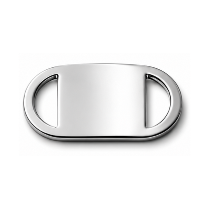 Personalized Slide-On Pet ID Tag – Stainless Steel Custom Engraved Dog & Cat Collar Name Plate