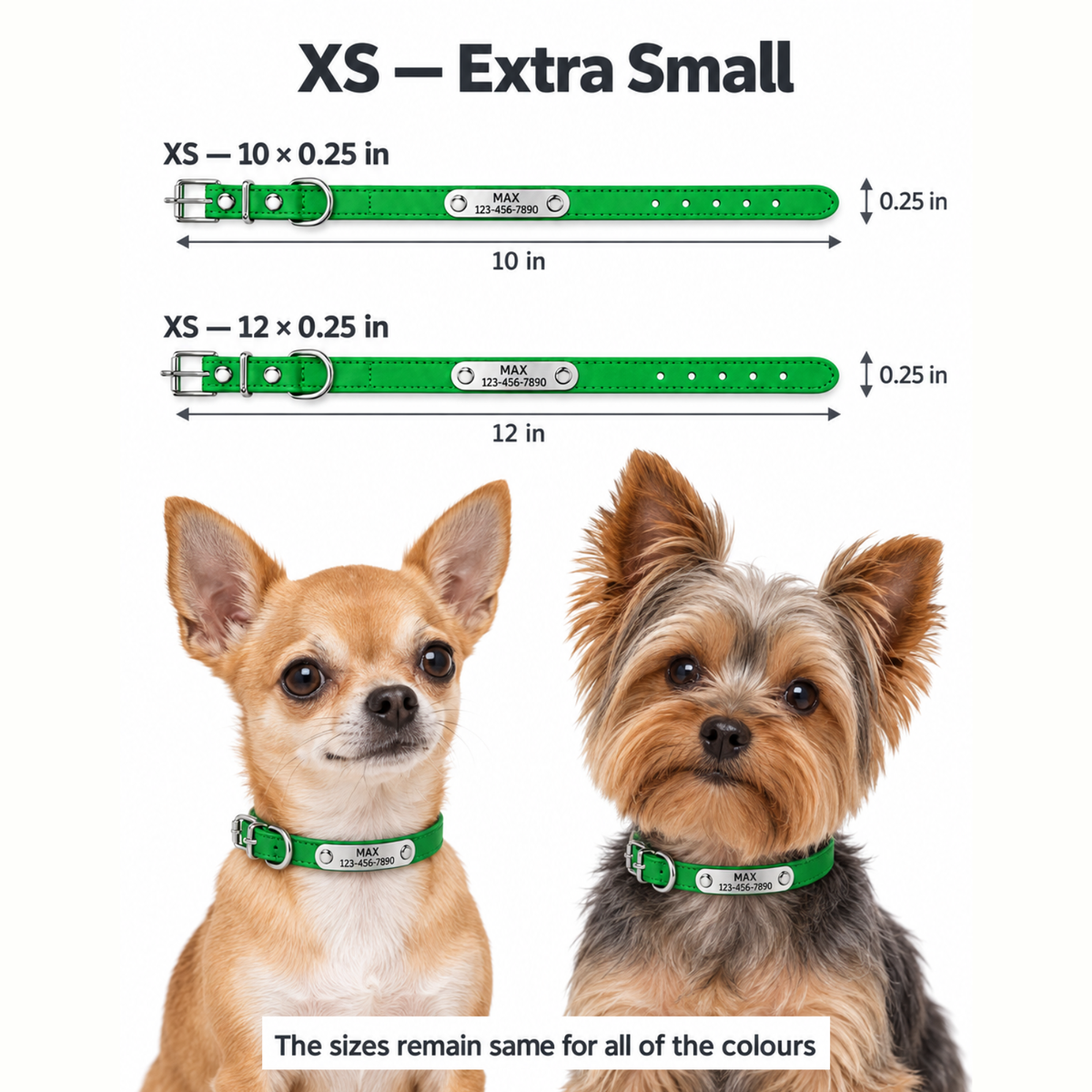 Personalized Rectangle Stainless Steel Slide-On Pet ID Tag – Custom Engraved Dog & Cat Collar Name Plate (Copy)