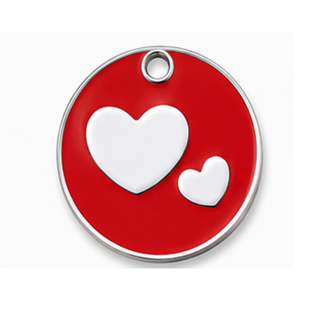 Personalized Enamel Double Heart Round Pet ID Tag, Custom Dog and Cat Name Tag with Phone Number (Copy)