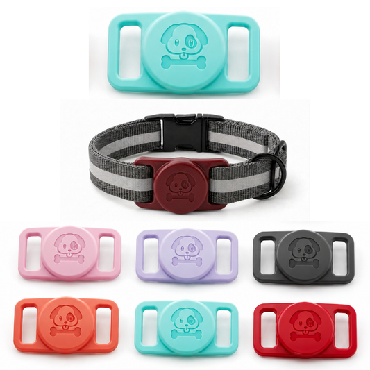 Silicone AirTag Holder for Dog & Cat Collars – Secure Pet Tracking Case
