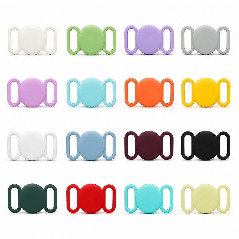 Silicone AirTag Round Holder for Dog & Cat Collars – Secure Pet Tracking Case