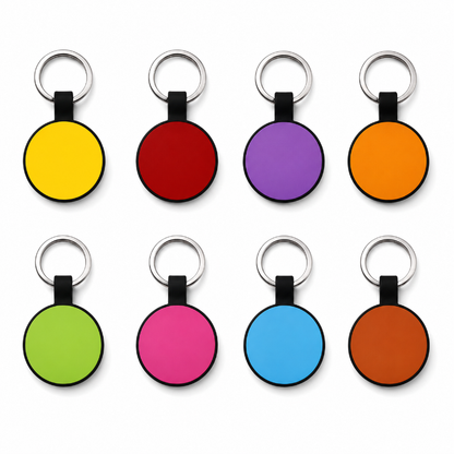 Personalized Silicone Round Pet ID Tag – Custom Dog & Cat Name Tag with Phone Number