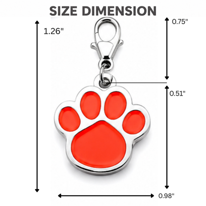 Personalized Paw Shaped Pet ID Tag, Custom Dog and Cat Name Tag with Phone Number