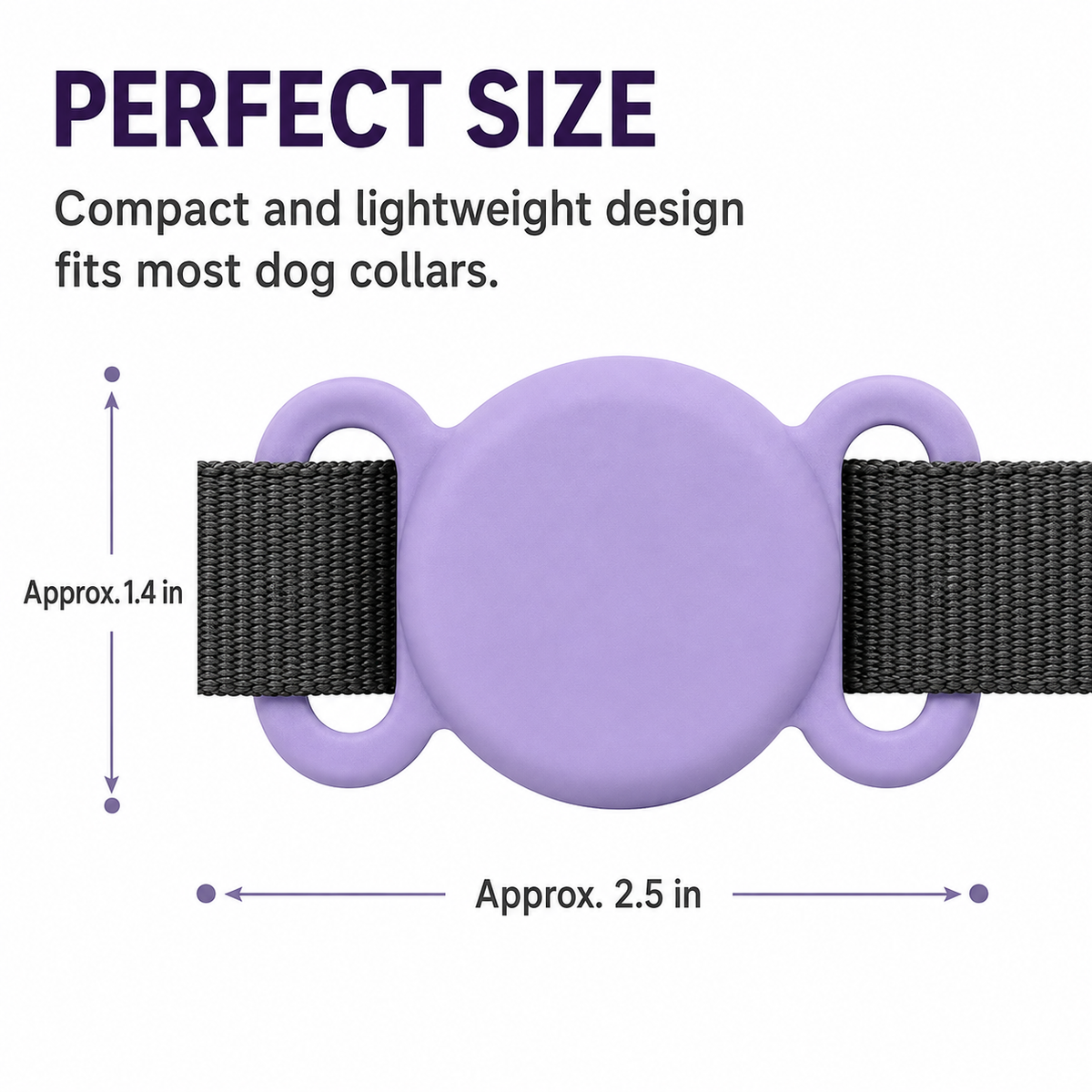 Silicone AirTag Round Holder for Dog & Cat Collars – Secure Pet Tracking Case