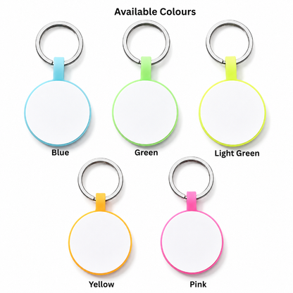Personalized Glow-in-the-Dark Silicone Pet ID Tag – Round Custom Dog & Cat Name Tag
