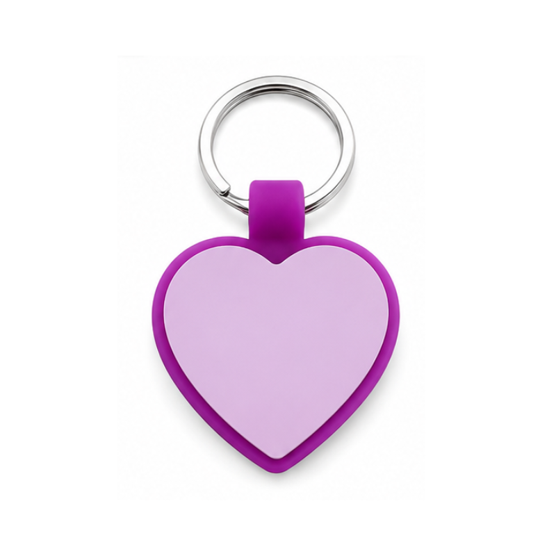 Personalized Round and Heart Silicone Pet Tag Engraved Dog Tag Cat Tag Silent Name Tag