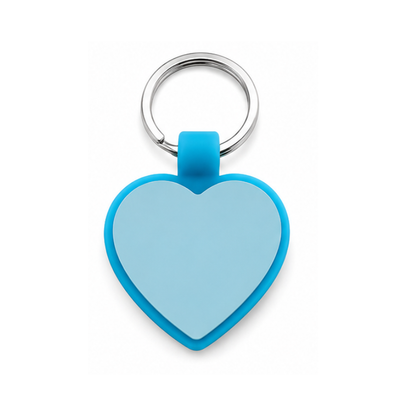 Personalized Round and Heart Silicone Pet Tag Engraved Dog Tag Cat Tag Silent Name Tag