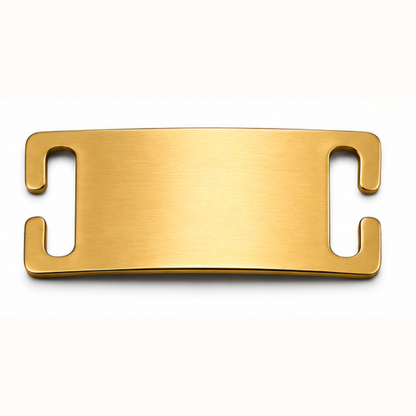 Personalized Rectangle Slide-On Pet ID Tag – Stainless Steel Custom Engraved Dog & Cat Collar Name Plate