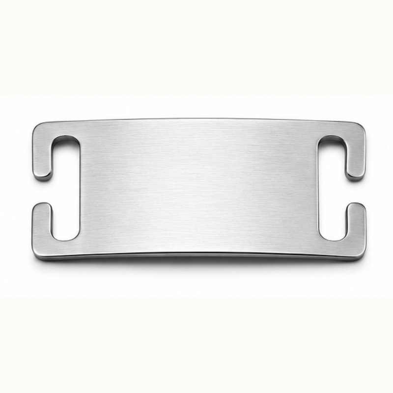 Personalized Rectangle Slide-On Pet ID Tag – Stainless Steel Custom Engraved Dog & Cat Collar Name Plate