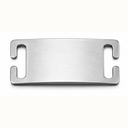 Personalized Rectangle Slide-On Pet ID Tag – Stainless Steel Custom Engraved Dog & Cat Collar Name Plate