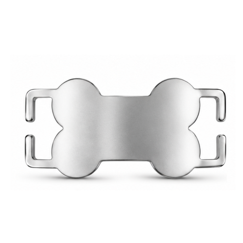Personalized Slide-On Bone Pet ID Tag – Stainless Steel Custom Engraved Dog & Cat Collar Name Plate