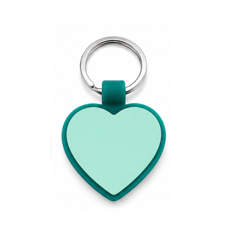 Personalized Round and Heart Silicone Pet Tag Engraved Dog Tag Cat Tag Silent Name Tag