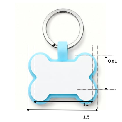 Personalized Silicone Bone Pet ID Tag – Quiet Custom Dog & Cat Name Tag