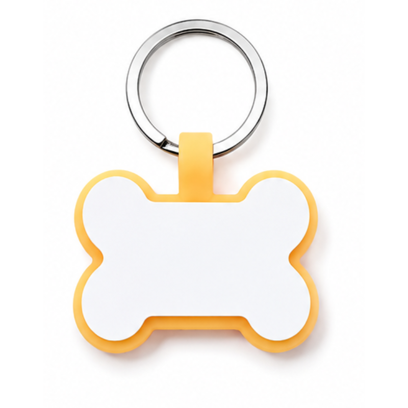 Personalized Silicone Bone Pet ID Tag – Quiet Custom Dog & Cat Name Tag