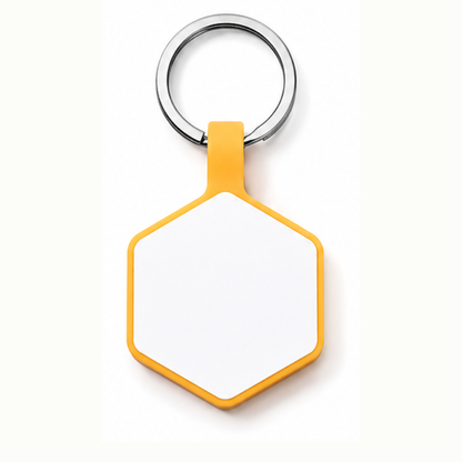 Personalized Glow-in-the-Dark Silicone Hexagon Pet ID Tag – Custom Dog & Cat Name Tag