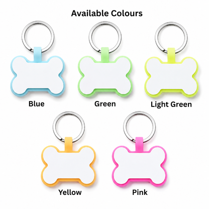Personalized Silicone Bone Pet ID Tag – Quiet Custom Dog & Cat Name Tag