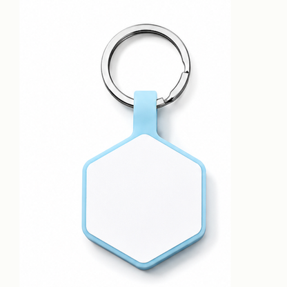 Personalized Glow-in-the-Dark Silicone Hexagon Pet ID Tag – Custom Dog & Cat Name Tag