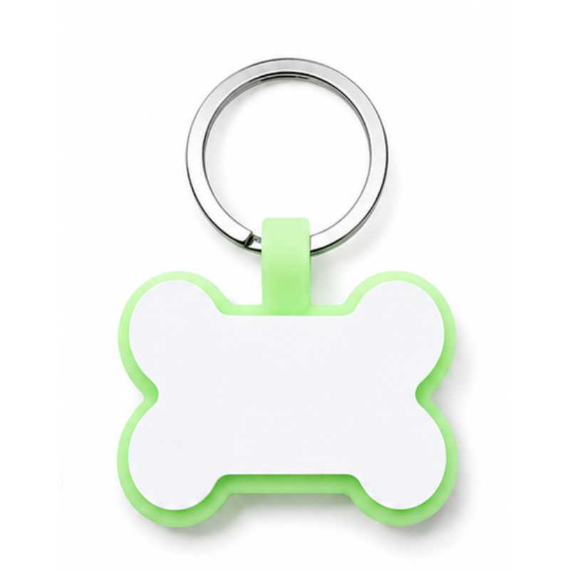 Personalized Silicone Bone Pet ID Tag – Quiet Custom Dog & Cat Name Tag