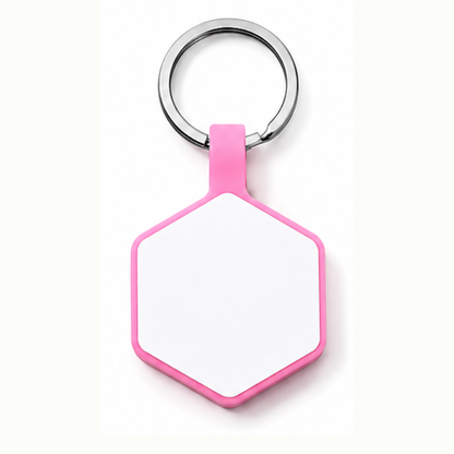 Personalized Glow-in-the-Dark Silicone Hexagon Pet ID Tag – Custom Dog & Cat Name Tag