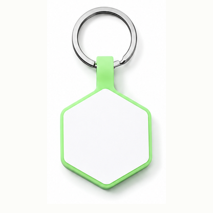 Personalized Glow-in-the-Dark Silicone Hexagon Pet ID Tag – Custom Dog & Cat Name Tag