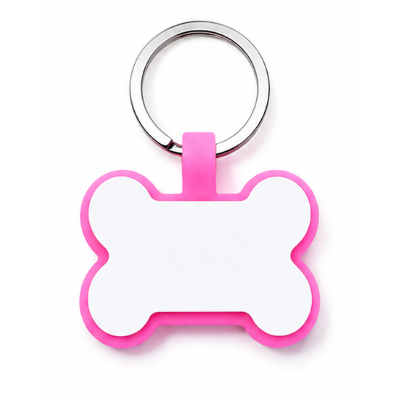 Personalized Silicone Bone Pet ID Tag – Quiet Custom Dog & Cat Name Tag