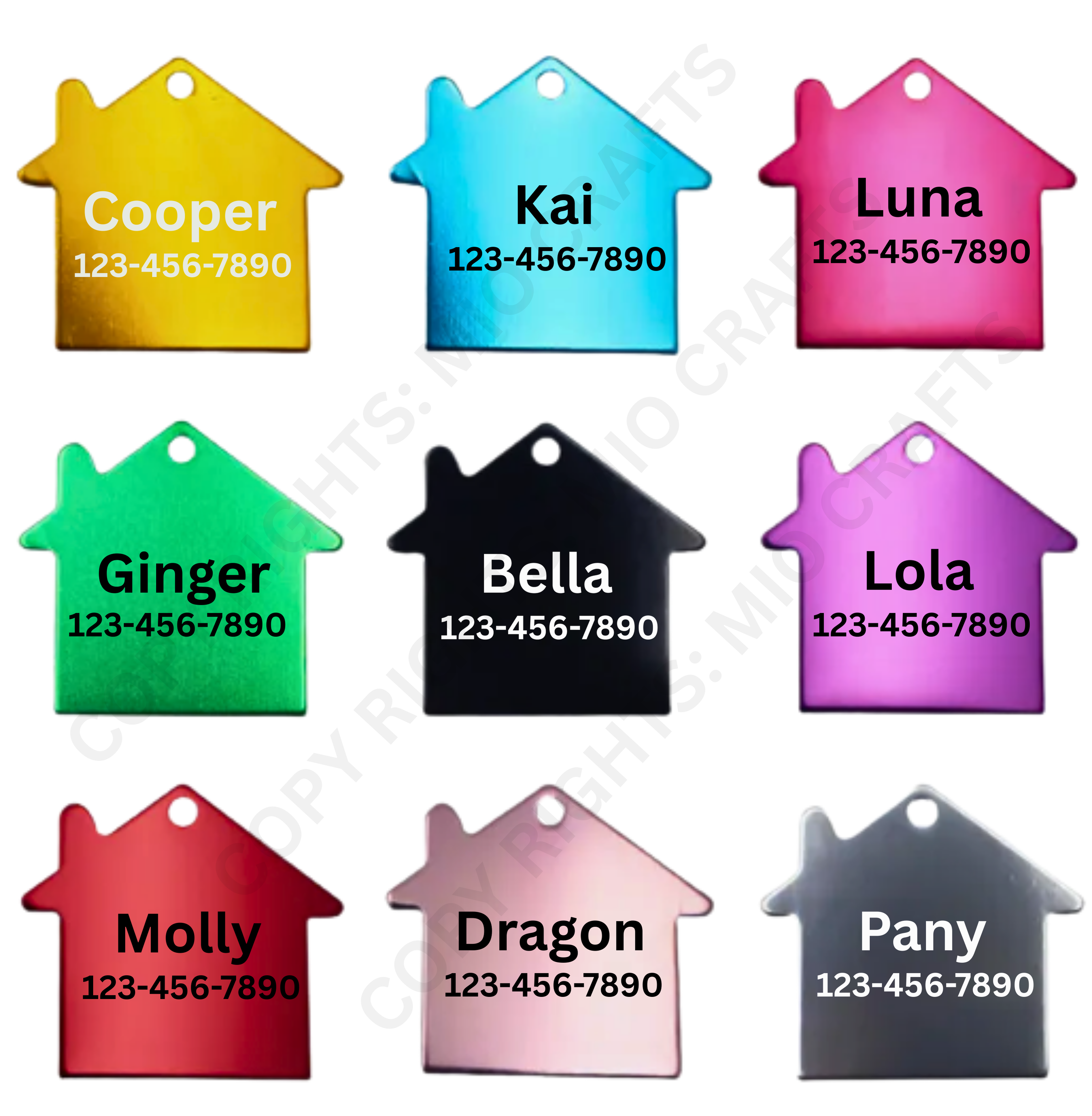 Custom Pet ID Tags – Double Sided Engraving | Home Pet Tags Aluminum Dog Tags