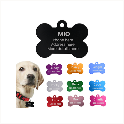 Custom Double-Sided Aluminum Dog & Cat Name Tag (Copy)