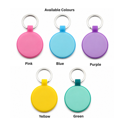 Personalized Round and Heart Silicone Pet Tag Engraved Dog Tag Cat Tag Silent Name Tag