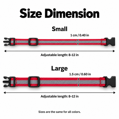 Reflective Dog, Cat Collar with Bell – Adjustable Nylon Safety Collar for Cats and Kittens