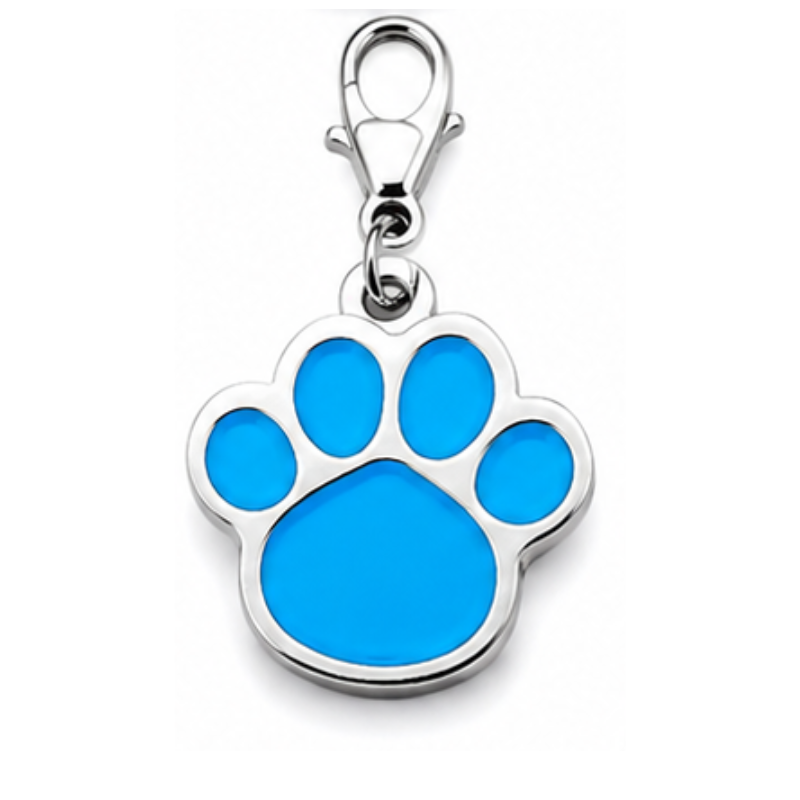 Personalized Paw Shaped Pet ID Tag, Custom Dog and Cat Name Tag with Phone Number