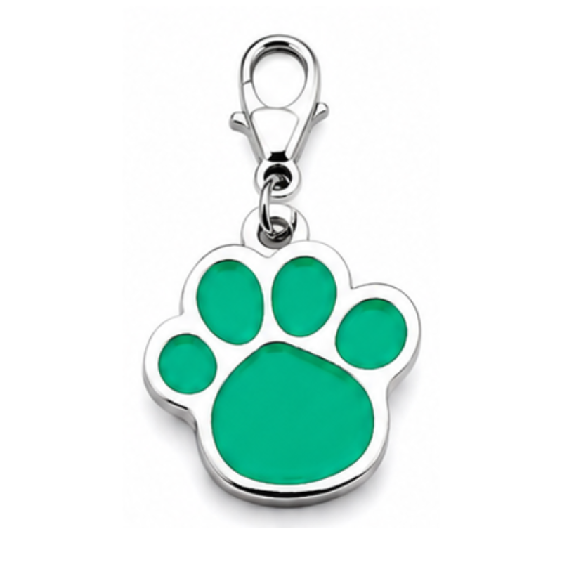 Personalized Paw Shaped Pet ID Tag, Custom Dog and Cat Name Tag with Phone Number