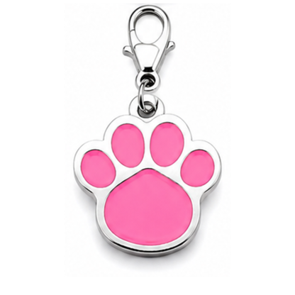 Personalized Paw Shaped Pet ID Tag, Custom Dog and Cat Name Tag with Phone Number