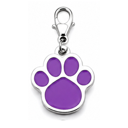 Personalized Paw Shaped Pet ID Tag, Custom Dog and Cat Name Tag with Phone Number