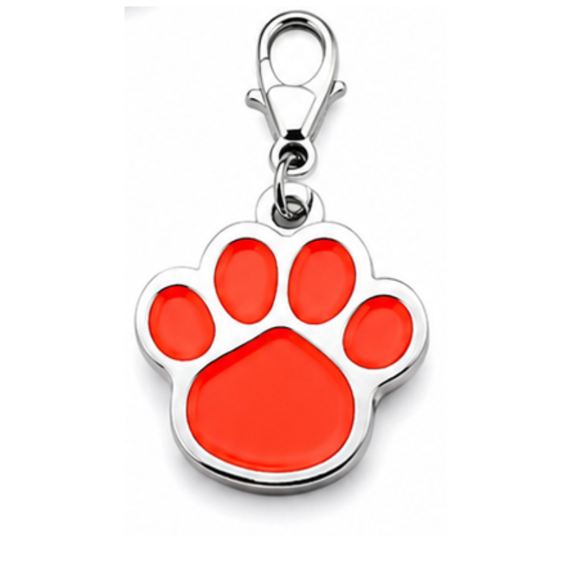 Personalized Paw Shaped Pet ID Tag, Custom Dog and Cat Name Tag with Phone Number
