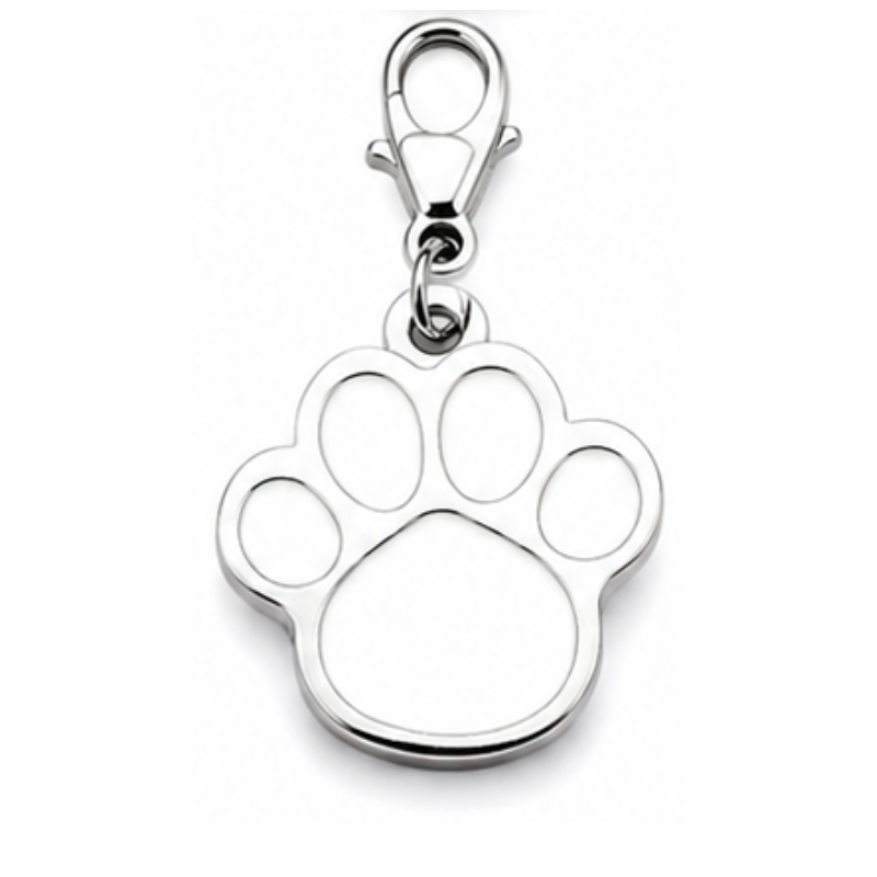 Personalized Paw Shaped Pet ID Tag, Custom Dog and Cat Name Tag with Phone Number