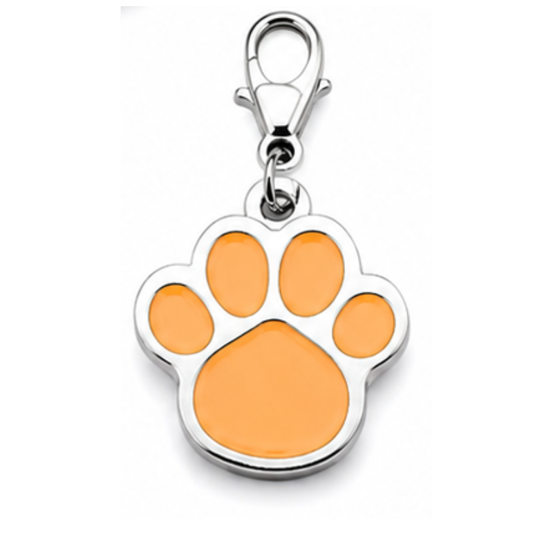 Personalized Paw Shaped Pet ID Tag, Custom Dog and Cat Name Tag with Phone Number